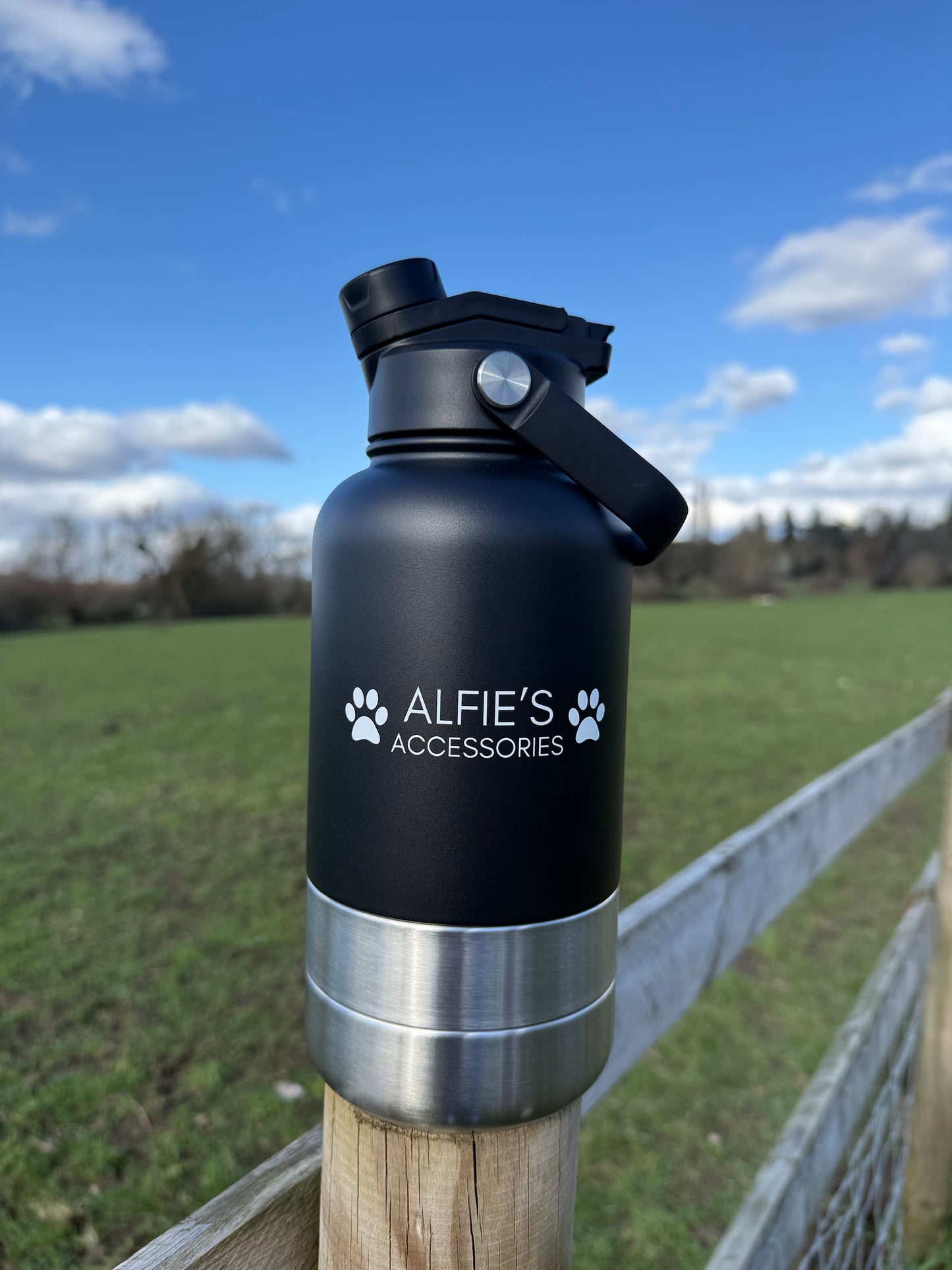 Black 3-in-1 Water Bottle
