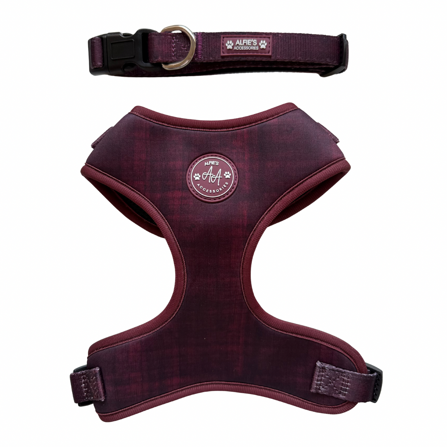 Burgundy Dream Harness and Collar Bundle